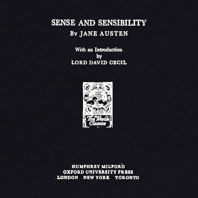 HIGH RESOLUTION Sense and Sensibility Jane Austen Title Page by buythebook86
